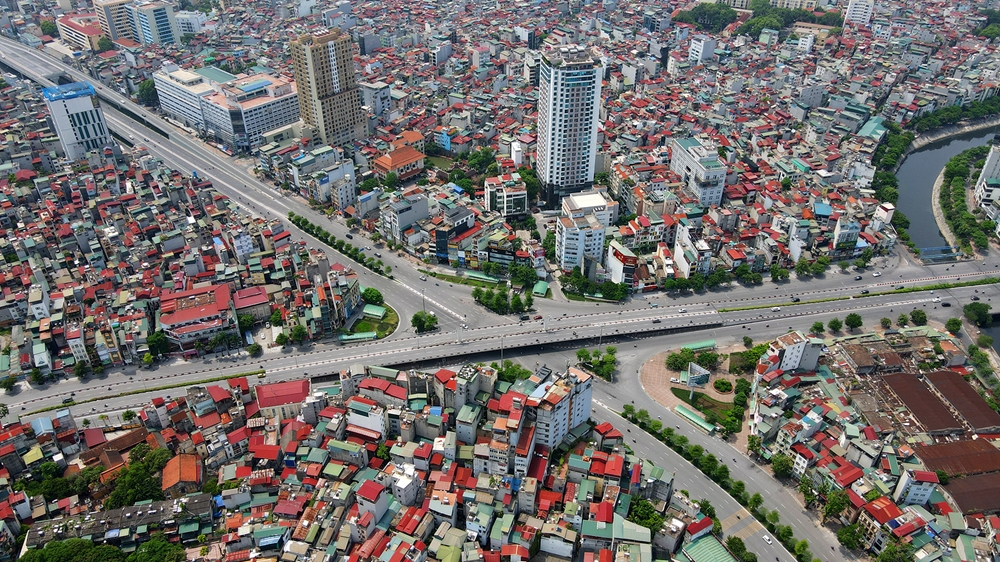 Ngã Tư Sở nhìn từ trên cao.